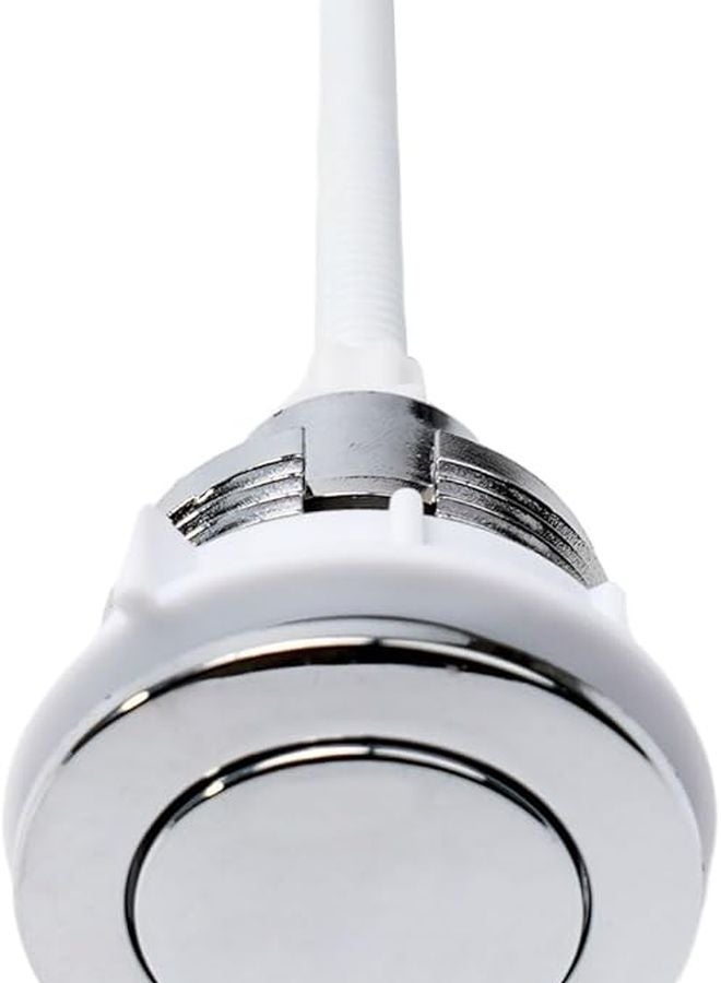 Silver ABS 38mm Single Flush Toilet Push Button Rust Proof Water Saving Easy Install - Image 1